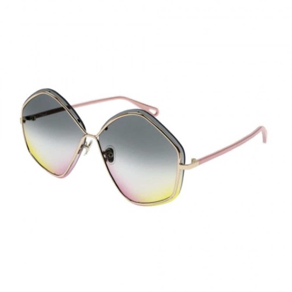 Chlo Layha Gold Multicolored Gradient Sunglasses … - image 2
